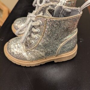 Old Navy Sparkly Silver Kids Boots